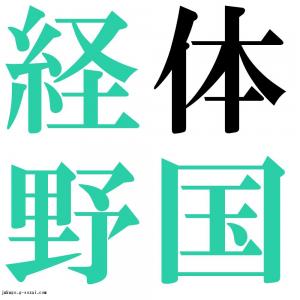 体国経野　四字熟語-壁紙/画像